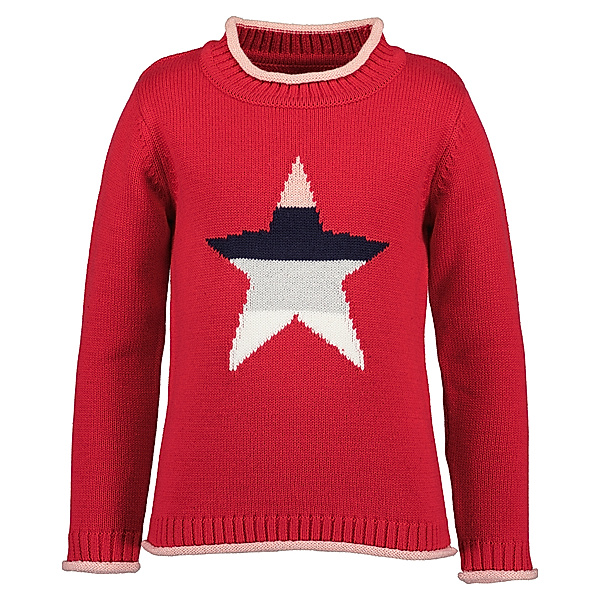BLUE SEVEN Strickpullover STRIPED STAR in rot