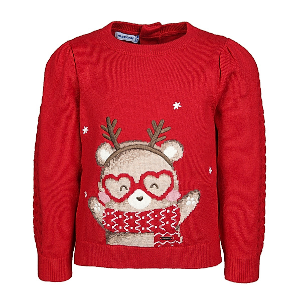 Mayoral Strickpullover WINTER BEAR in rot