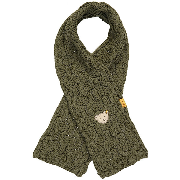 Steiff Strickschal POLAR FRIENDS MINI in dusty olive