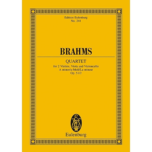 String Quartet A minor, Johannes Brahms