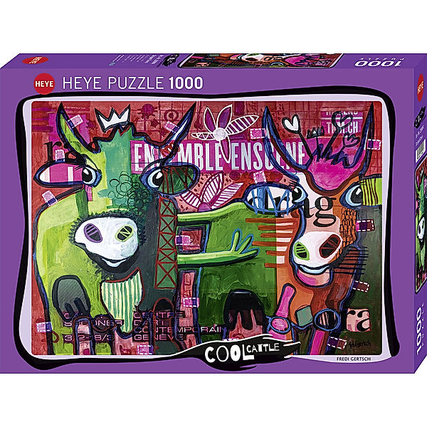 Heye, Heye Puzzle Striped Cows Puzzle, Fredi Gertsch