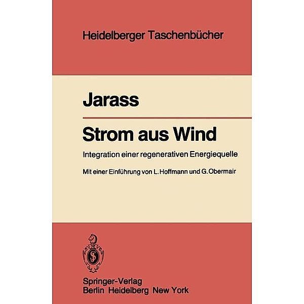 Strom aus Wind / Heidelberger Taschenbücher Bd.209, L. Jarass