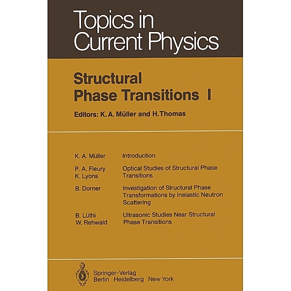 Structural Phase Transitions I / Topics in Current Physics Bd.23
