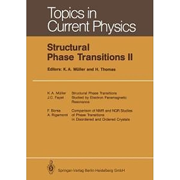 Structural Phase Transitions II / Topics in Current Physics Bd.45