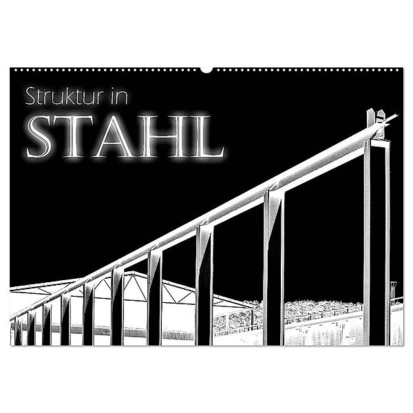 Struktur in Stahl (Wandkalender 2024 DIN A2 quer), CALVENDO Monatskalender, Ralph Portenhauser