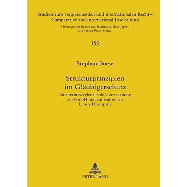 Strukturprinzipien im Gläubigerschutz, Stephan Boese