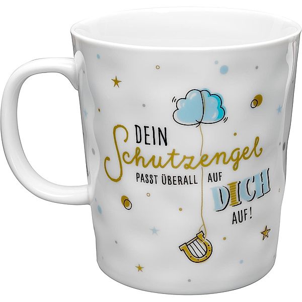 Strukturtasse Dein Schutzengel passt überall auf Dich auf!