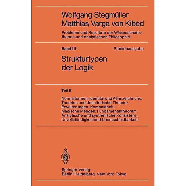 Strukturtypen der Logik, Wolfgang Stegmüller