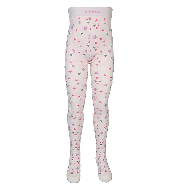 ewers Strumpfhose GLITZERSTERNE in baby rose