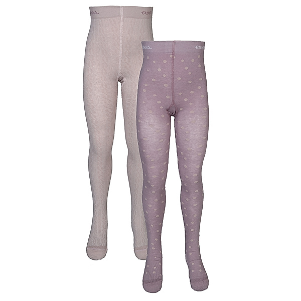 ewers Strumpfhose PUNKTE 2er Pack in dusty mauve