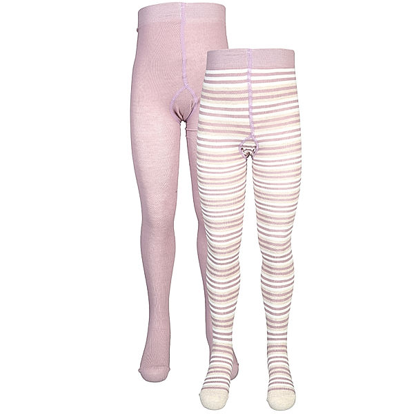 ewers Strumpfhose RINGELCHEN 2er Pack in dusty mauve