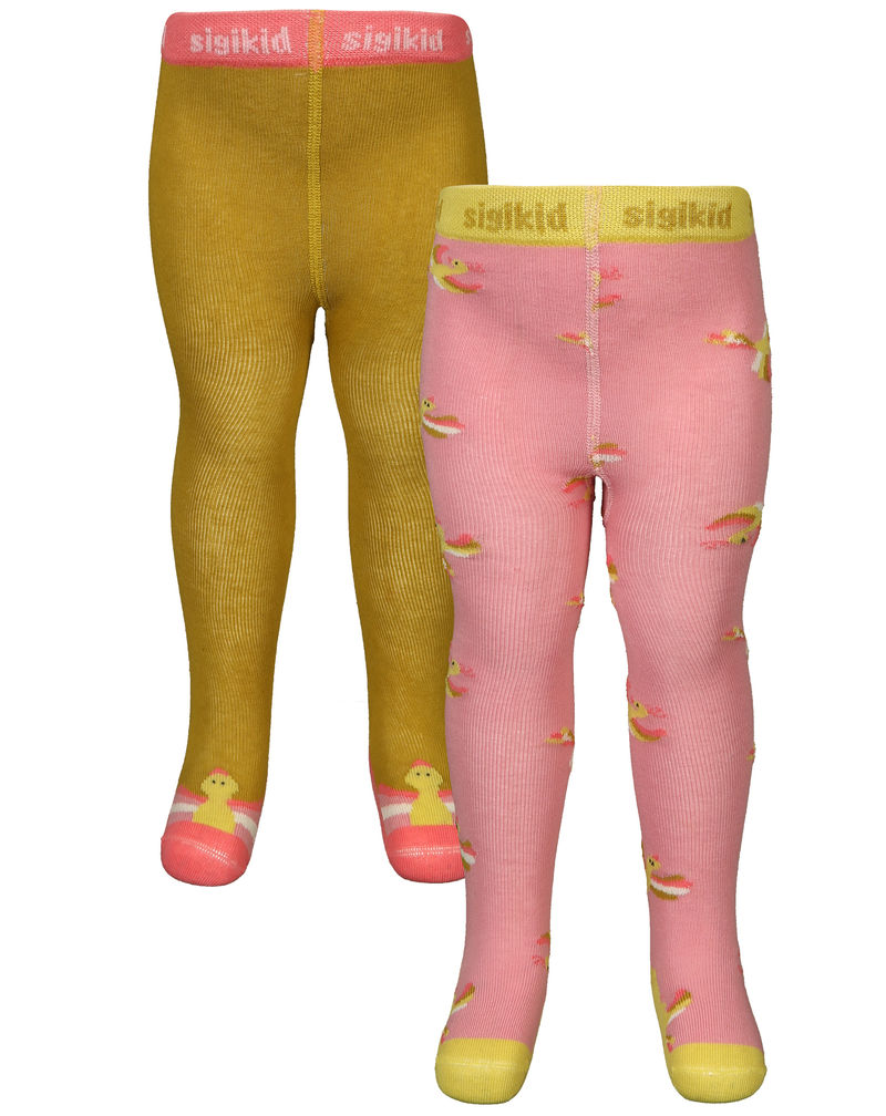 Strumpfhose SCHWAN 2er-Pack in gelb rosa kaufen | tausendkind.de
