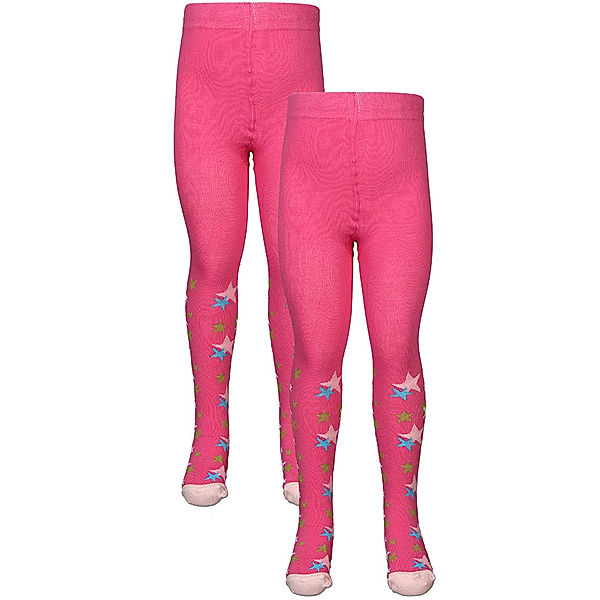Playshoes Strumpfhose STERNE 2er-Pack in pink
