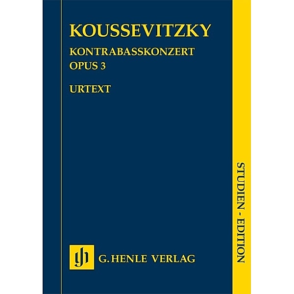 Studien-Editionen / Serge Koussevitzky - Kontrabasskonzert op. 3