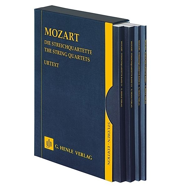 Studien-Editionen / Wolfgang Amadeus Mozart - Die Streichquartette - 4 Bände im Schuber