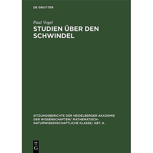 Studien über den Schwindel, Paul Vogel