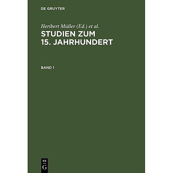 Studien zum 15. Jahrhundert / Jahrbuch des Dokumentationsarchivs des österreichischen Widerstandes