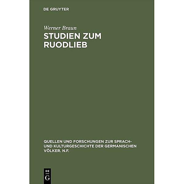 Studien zum Ruodlieb, Werner Braun