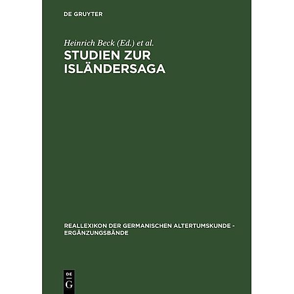 Studien zur Isländersaga / Ergänzungsbände zum Reallexikon der Germanischen Altertumskunde Bd.24