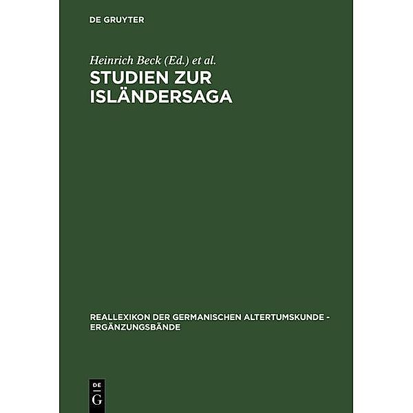 Studien zur Isländersaga / Reallexikon der Germanischen Altertumskunde - Ergänzungsbände Bd.24