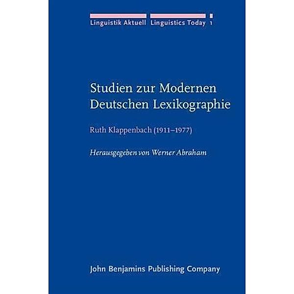 Studien zur Modernen Deutschen Lexikographie, Ruth Klappenbach