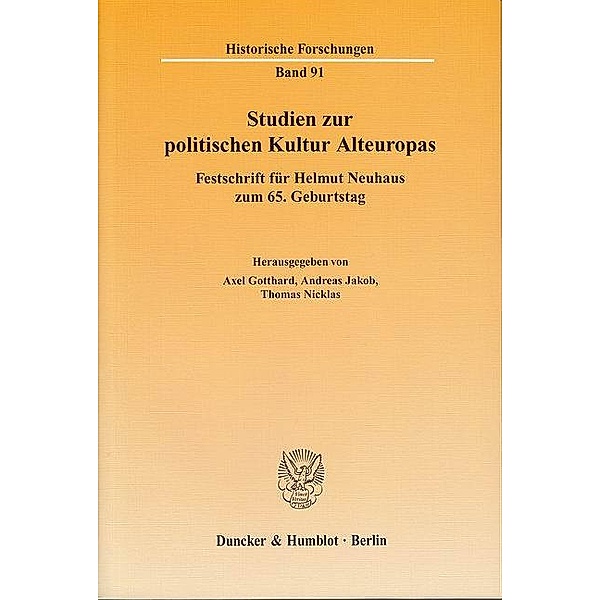 Studien zur politischen Kultur Alteuropas