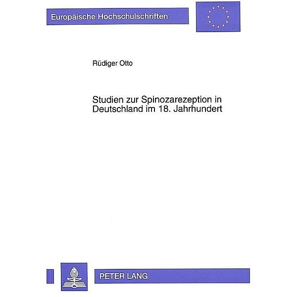 Studien zur Spinozarezeption in Deutschland im 18. Jahrhundert, Rüdiger Otto