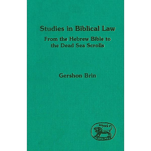 Studies in Biblical Law, Gershon Brin