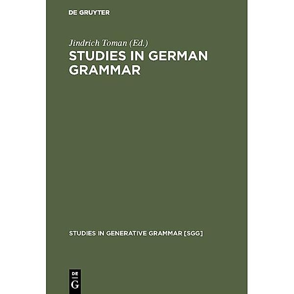 Studies in German Grammar / Studies in Generative Grammar