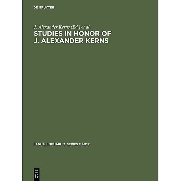 Studies in honor of J. Alexander Kerns