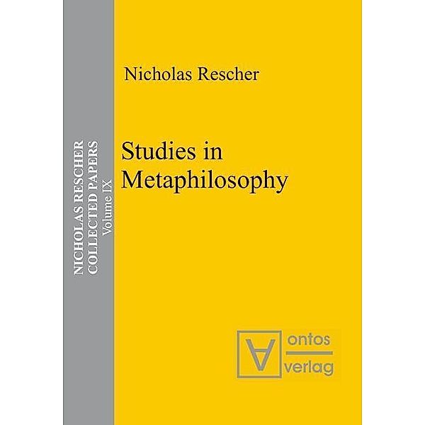 Studies in Metaphilosophy, Nicholas Rescher