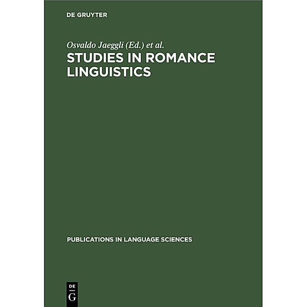 Studies in Romance Linguistics