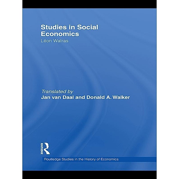 Studies in Social Economics, Léon Walras