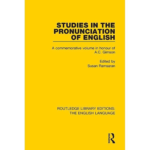 Studies in the Pronunciation of English