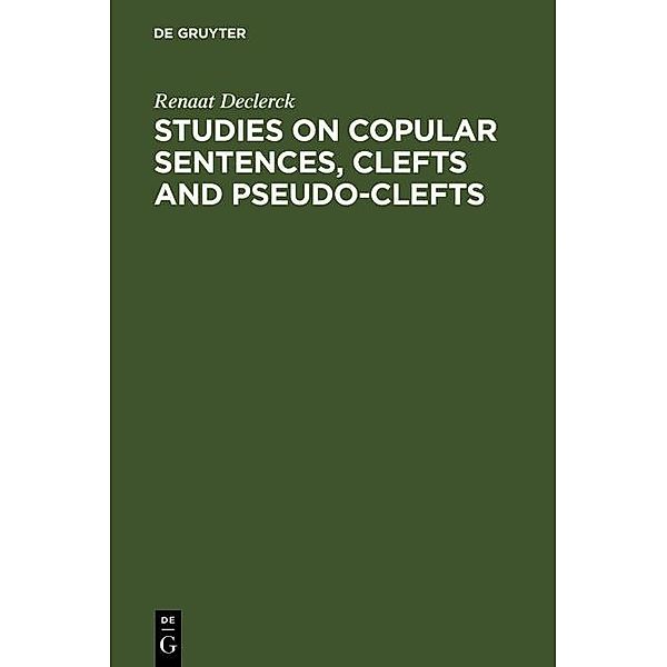 Studies on Copular Sentences, Clefts and Pseudo-Clefts, Renaat Declerck