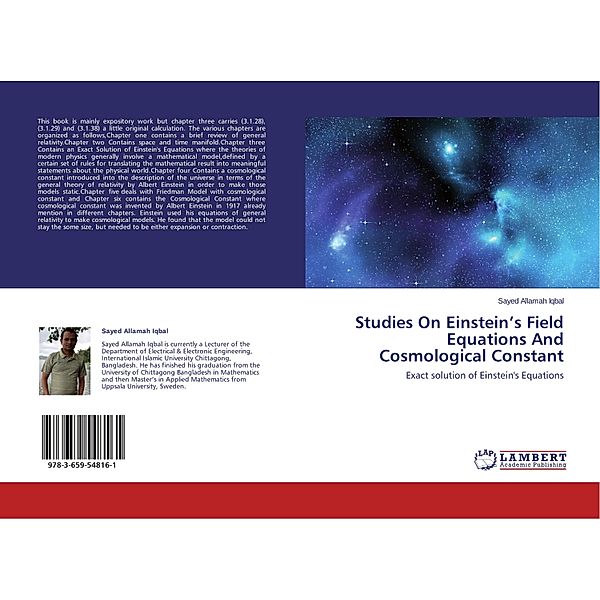 Studies On Einstein's Field Equations And Cosmological Constant, Sayed Allamah Iqbal