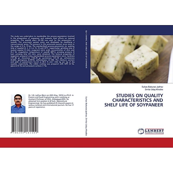 STUDIES ON QUALITY CHARACTERISTICS AND SHELF LIFE OF SOYPANEER, Suhas Baburao Jadhav, Smita Uday Khodke