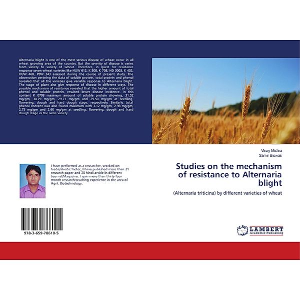 Studies on the mechanism of resistance to Alternaria blight, Vinay Mishra, Samir Biswas