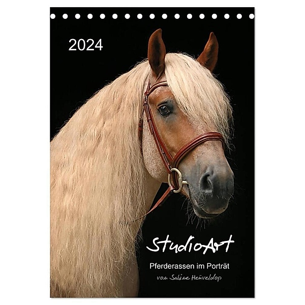 StudioArt Pferderassen im Porträt (Tischkalender 2024 DIN A5 hoch), CALVENDO Monatskalender, Sabine Heüveldop