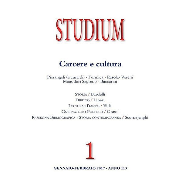 Studium - Carcere e Cultura / Studium Bd.1127, Daniele Bardelli, Fabio Pierangeli, Claudia Villa, Antonio Scornajenghi, Nicolò Lipari, Gero Grassi