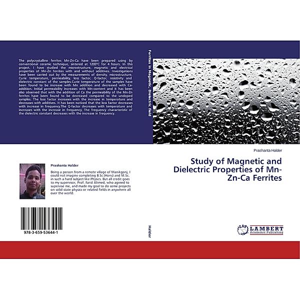 Study of Magnetic and Dielectric Properties of Mn-Zn-Ca Ferrites, Prashanta Halder