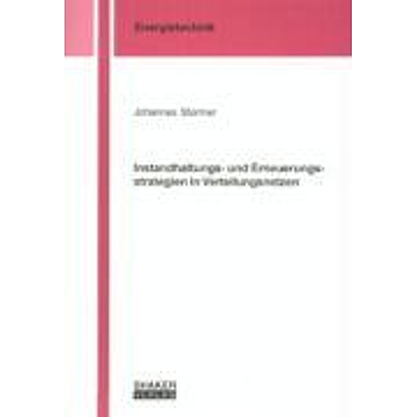 Stürmer, J: Instandhaltungs- und Erneuerungsstrategien in Ve, Johannes Stürmer
