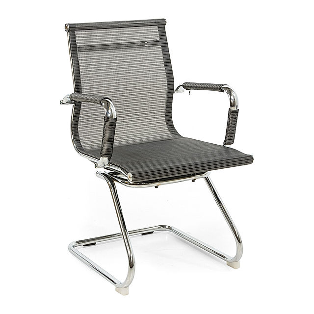 Stuhl mit Armlehne Mesh Farbe: Silbergrau bestellen | Weltbild.ch