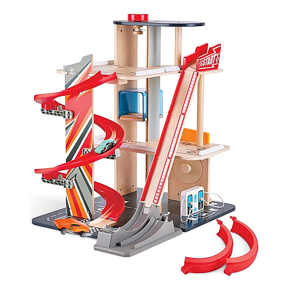 Hape Stunt-Parkhaus GEARHEAD aus Holz