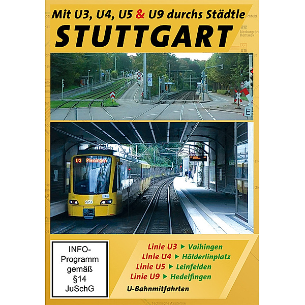 Stuttgart - Mit der U-Bahn durchs Städtle - U3, U4, U5, U9,1 DVD