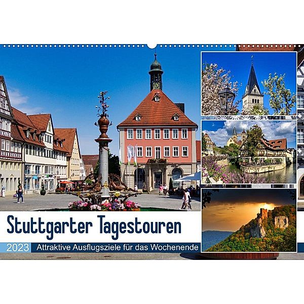 Stuttgarter Tagestouren (Wandkalender 2023 DIN A2 quer), Klaus-Peter Huschka