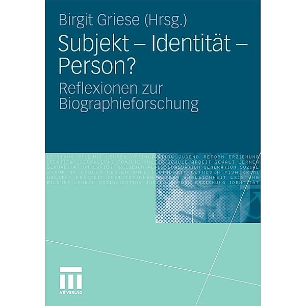 Subjekt - Identität - Person?, Birgit Griese