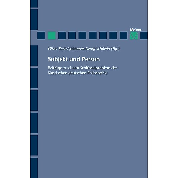 Subjekt und Person / Hegel-Studien, Beihefte Bd.68