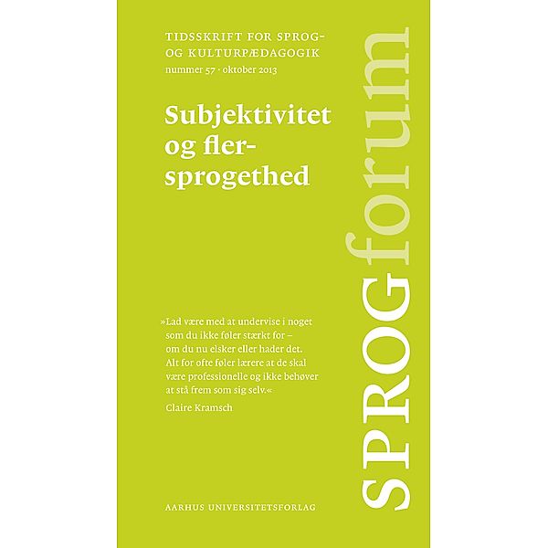 Subjektivitet og flersprogethed / Sprogforum Bd.57