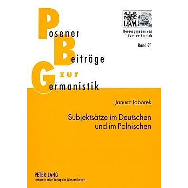Subjektsätze im Deutschen und im Polnischen, Janusz Taborek